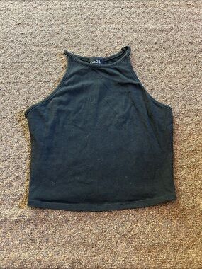 Rue21 Black High Neck Crop Tank